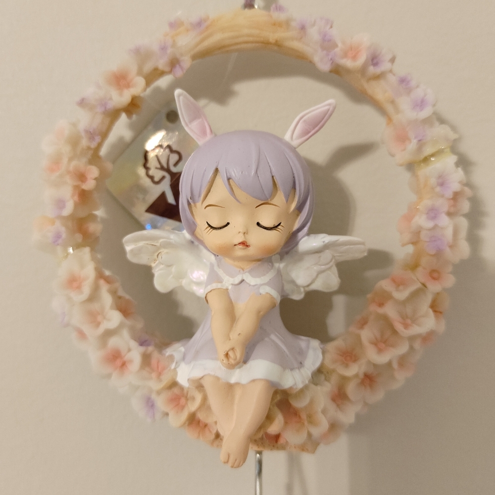 Cute sleeping angel wind chime